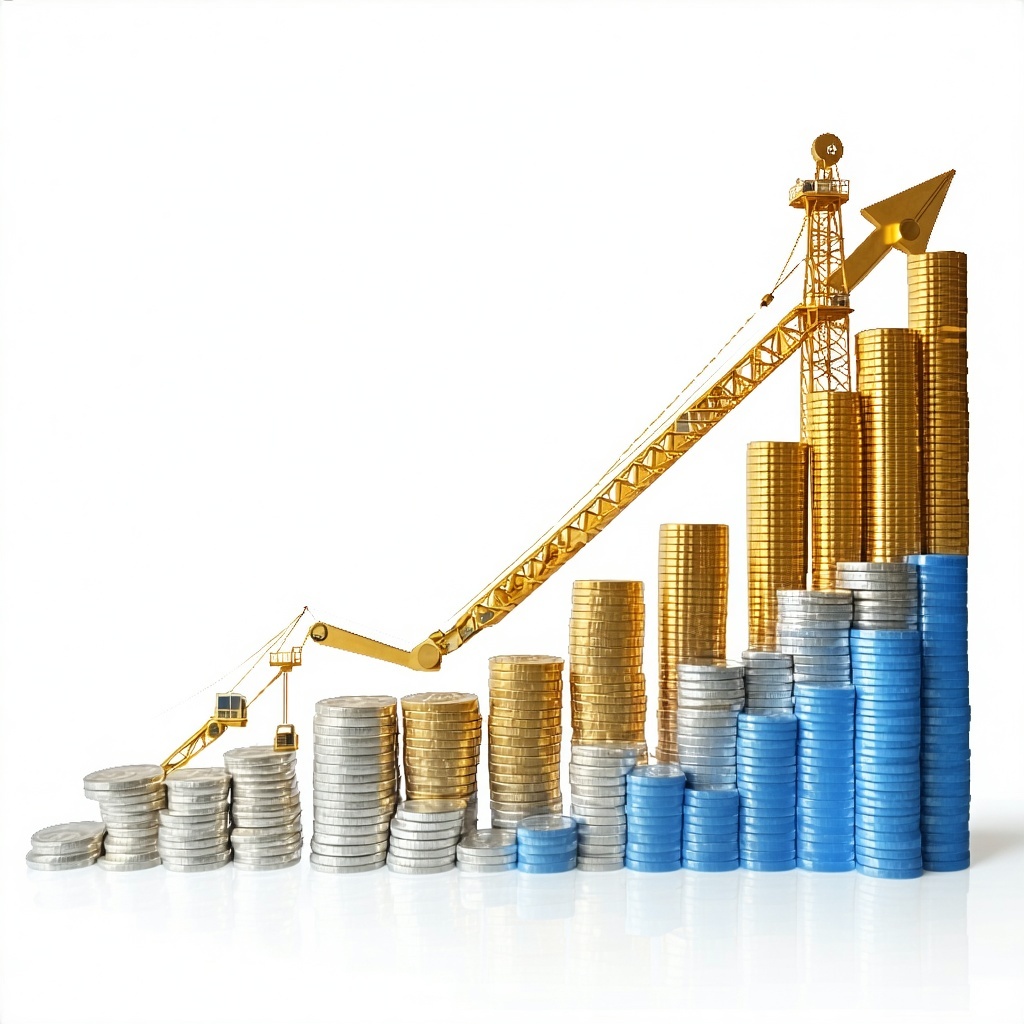 Interest rate hike shown in a chart for construction and real estatebg whiteobj color lighter-3