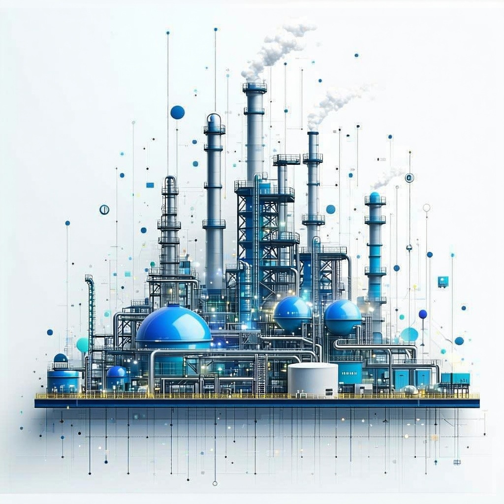 Theme scaling for large POs in manufacturing  industrialbk white onlyobject bg whiter and lighter colorsobject realistic chart of the company growing in size reaching PO-1
