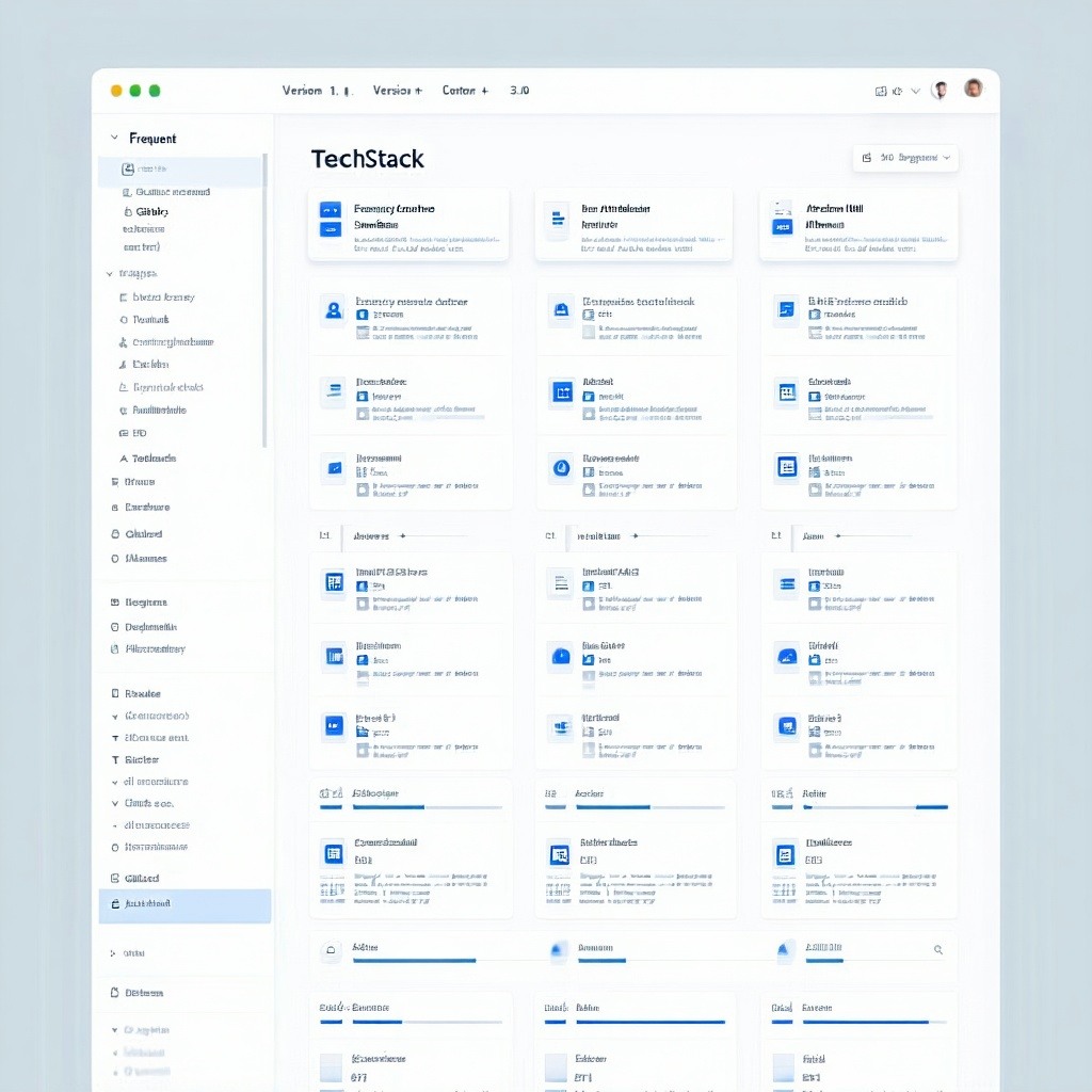 theme frequent tech stack upgrades in the technology and software industry for executivesBackground bright white only  use mostly whitesobject show GitHub version control dashboard with eventual going from version 10 all the way to version 30-3