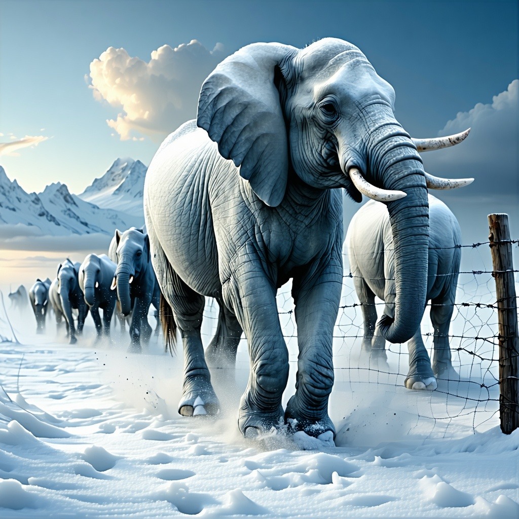 theme high customer acquisition costs in the technology and software industry for executivesBackground bright white onlyobject herding elephatns in horses fence-3