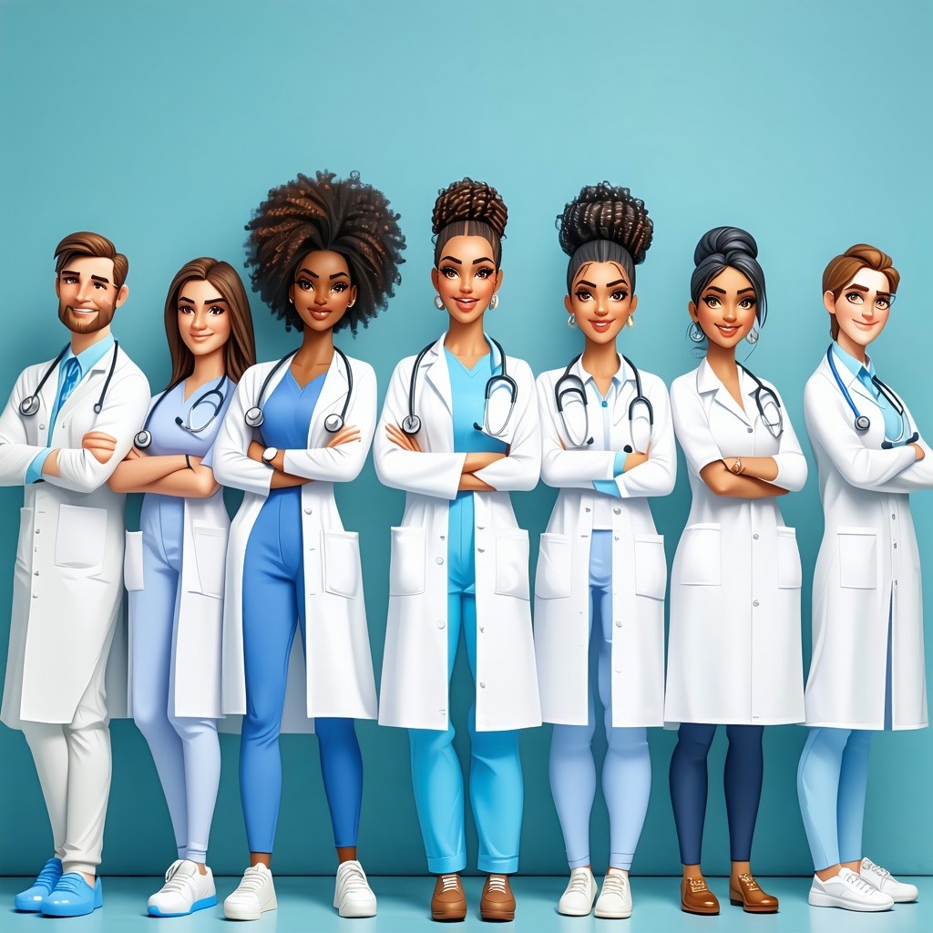 theme hiring  training specialized staff in health care and med techbk frame color white onlyobject bk color white and lighter colorsObject show a nurse lab technician including perfessionals of diversity-1 theme hiring  training specialized staff in health care and med techbk frame color white onlyobject bk color white and lighter colorsObject show a nurse lab technician including perfessionals of diversity-1